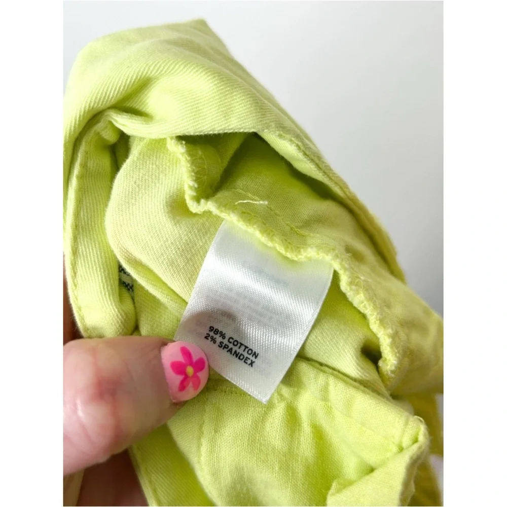 Caslon Nordstrom Women's Colorful Neon Yellow‎ Green Shorts 10